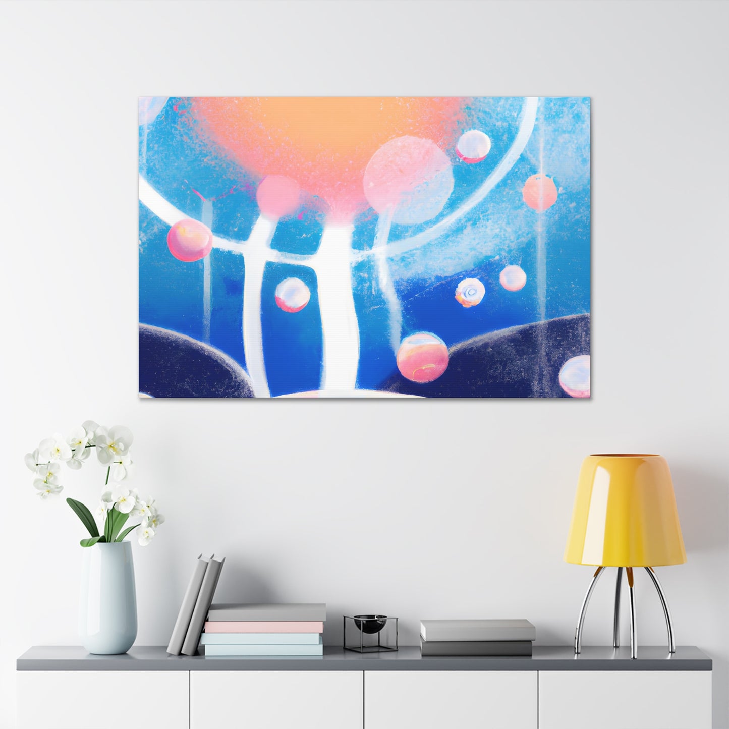 Bubbles the Happy Hippo - Digital Art Canvas