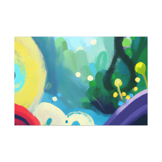 Mopples the Curious Bunny - Digital Art Canvas