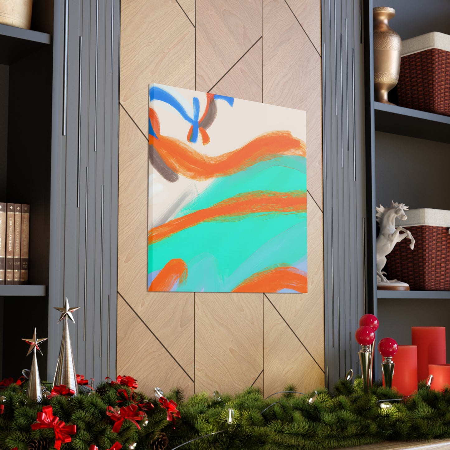 Charlie the Curious Cat - Digital Art Canvas