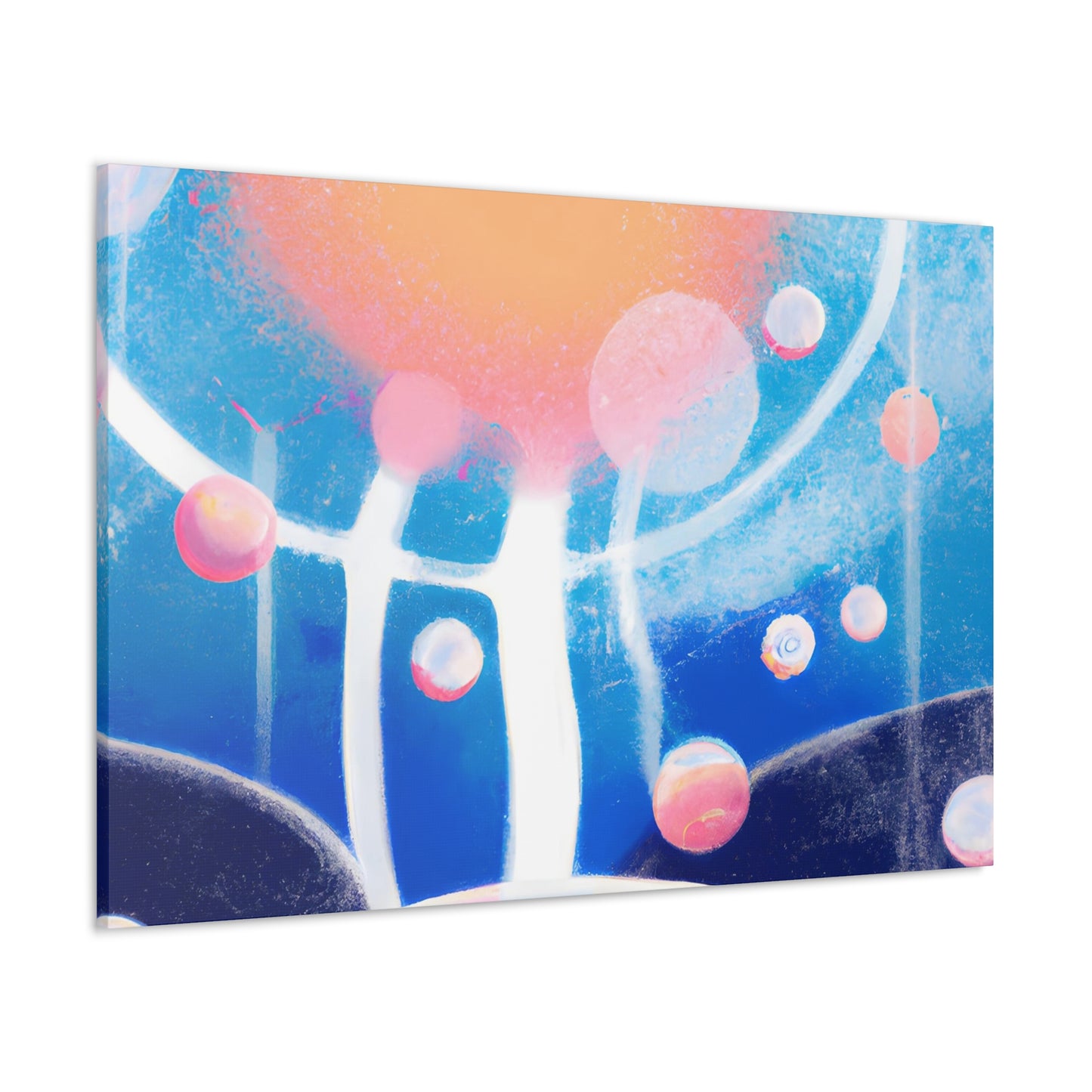 Bubbles the Happy Hippo - Digital Art Canvas