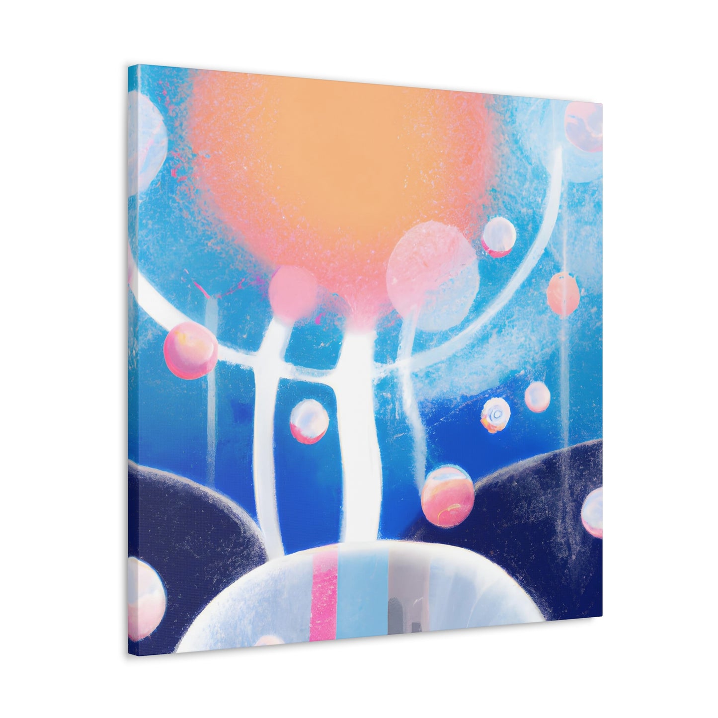 Bubbles the Happy Hippo - Digital Art Canvas