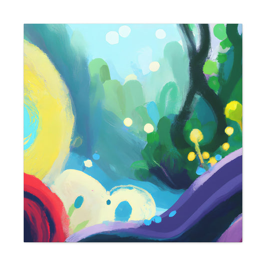 Mopples the Curious Bunny - Digital Art Canvas