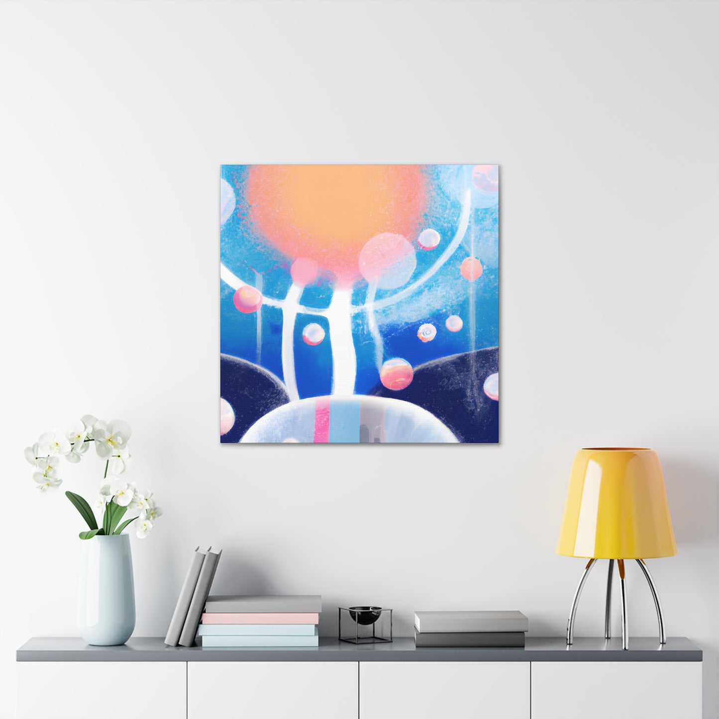 Bubbles the Happy Hippo - Digital Art Canvas