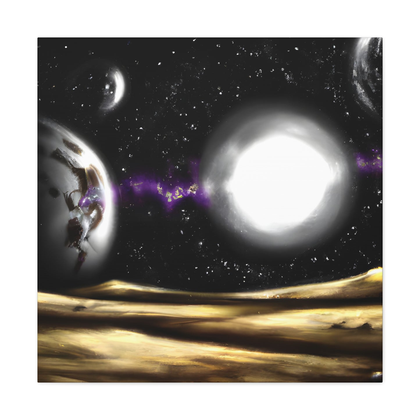 Cosmic Cometype - Digital Art Canvas