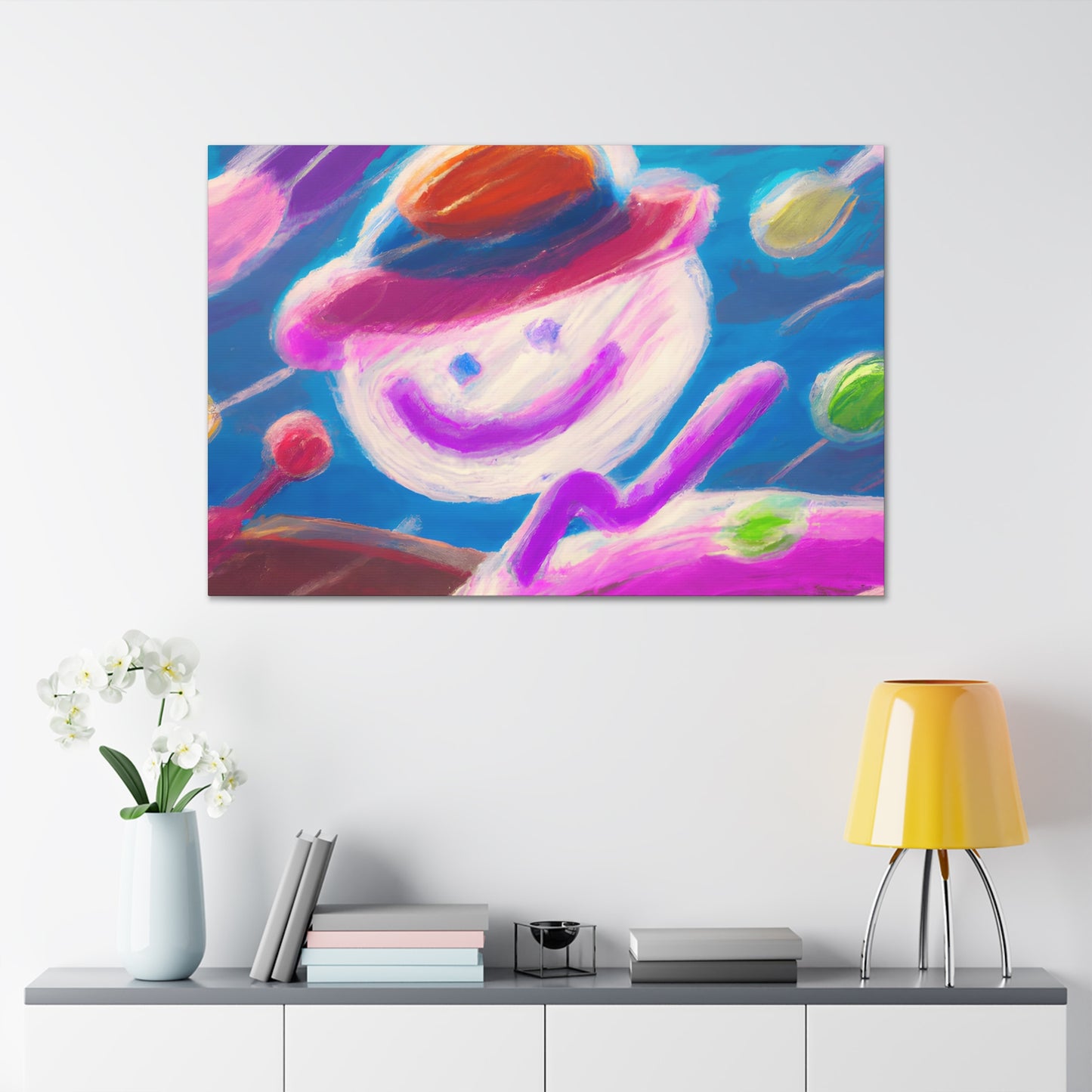 Clarence the Cloud - Digital Art Canvas