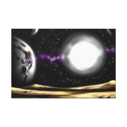 Cosmic Cometype - Digital Art Canvas