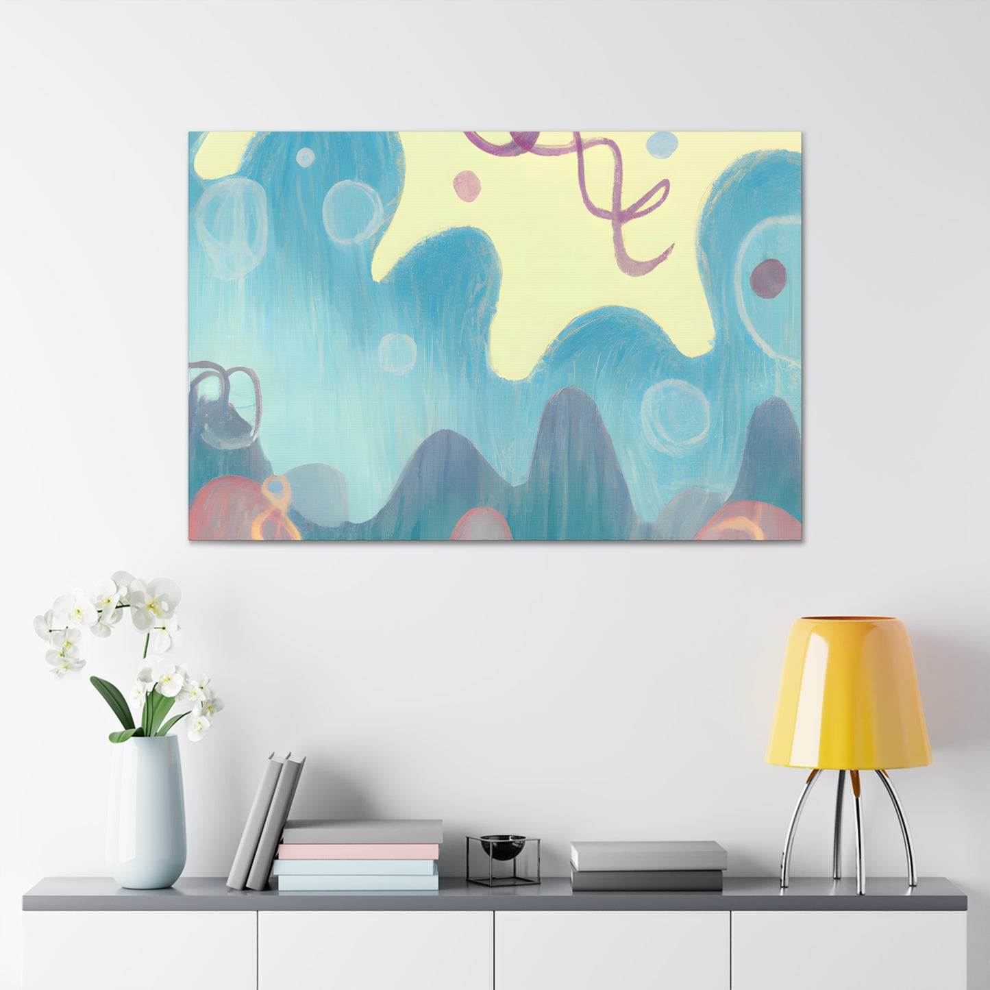 Sparkle the Magical Narwhal - Digital Art Canvas